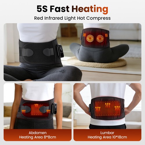 Cordless heated waist - heated, belt