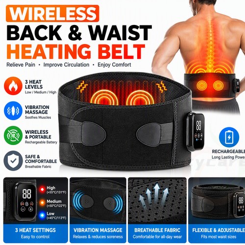 Cordless heated back brace - cordless,