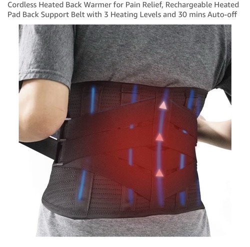 Cordless heated back warmer - heated, |